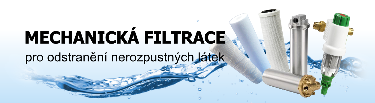 Filtrace vody, mechanická filtrace, mechanické nečistoty, pevné látky, nerozpustné látky